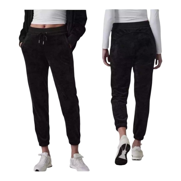 ATHLETA | Cozy Karma Recover Jogger in Black Plush Fleece, Size Small - Picture 2 of 9